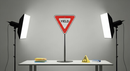 Studio Setup Capturing Concept Of Prioritization And Alertness In Modern Business World