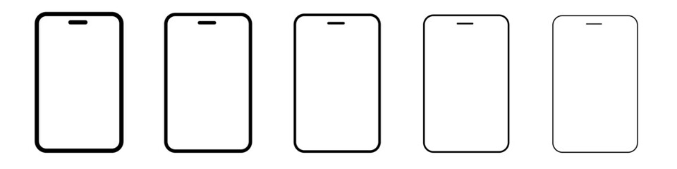 Smartphone icon outline simple illustration isolated