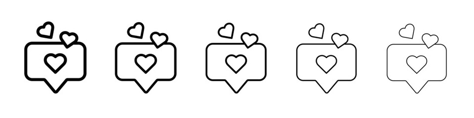 Social Media Heart icon outline simple illustration isolated