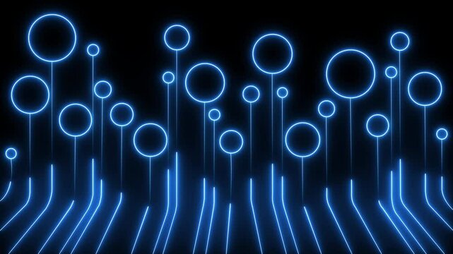 glowing data background technology concept. 