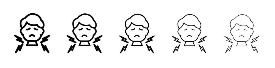 Sore throat icon outline simple illustration isolated