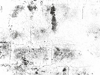 High-Contrast Grunge Wall Texture with Cracks and Dust &ndash; Black and White Distressed Background.Black and white grunge wall texture featuring cracked paint, dust splatter, and distressed surface effect