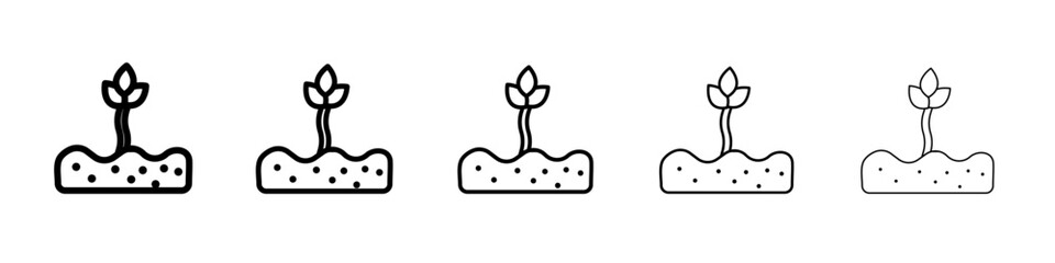 Sprout icon outline simple illustration isolated