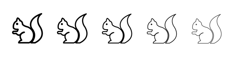 squirrel icon outline simple illustration isolated