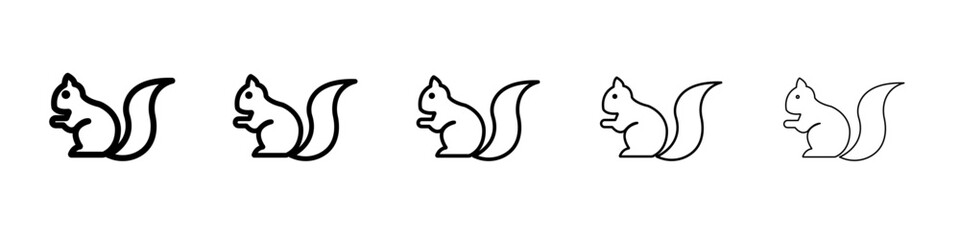 squirrel icon outline simple illustration isolated