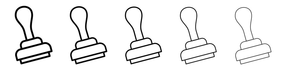 stamp icon outline simple illustration isolated