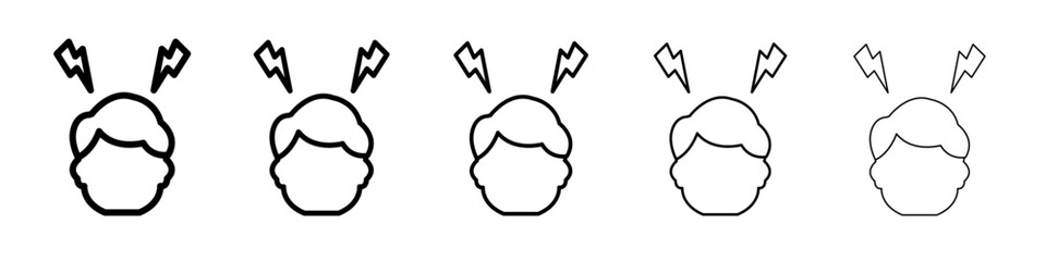 Stress icon outline simple illustration isolated