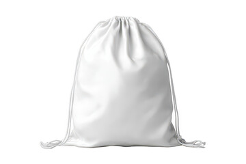 White drawstring backpack mockup