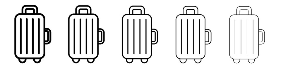 Suitcase icon outline simple illustration isolated