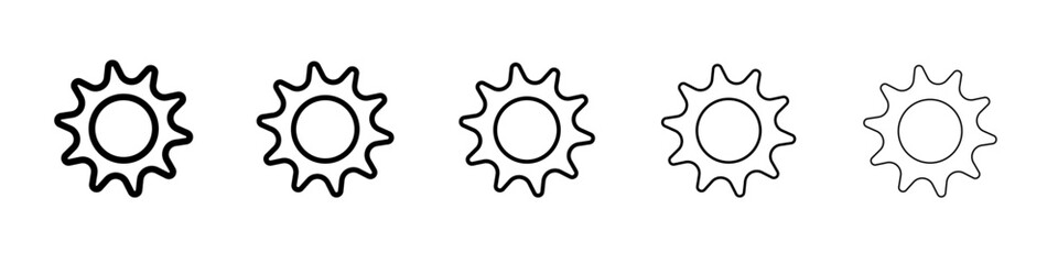 Sun Icon outline simple illustration isolated