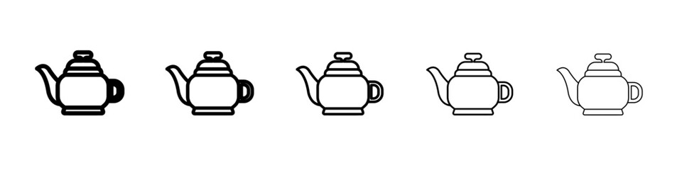 Teapot icon outline simple illustration isolated