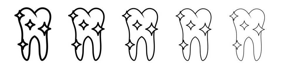 Teeth cleaning icon outline simple illustration isolated