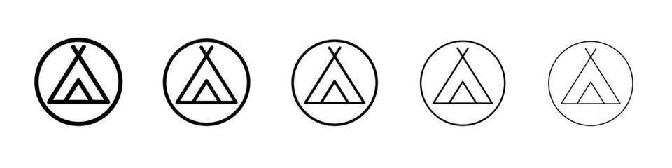 Teepee icon outline simple illustration isolated © Hindu