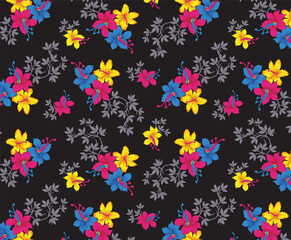 Classic Flower Pattern for Digital Textile Printing