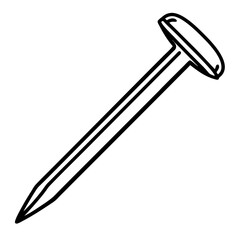 Iron Nail line art vector