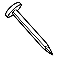 Iron Nail line art vector