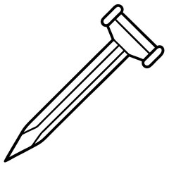 Iron Nail line art vector