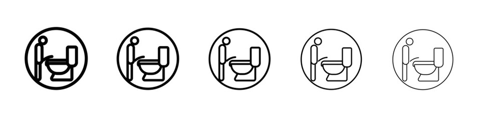 Toilet urinate icon outline simple illustration isolated