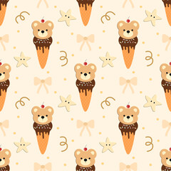 seamless pattern with ice cream