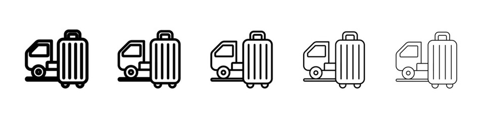 Transfer icon outline simple illustration isolated