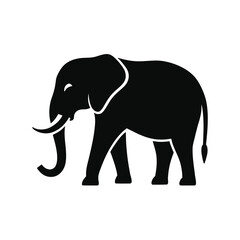 Obraz premium Giraffe standing silhouette in clean line art for wildlife jungle and safari artwork