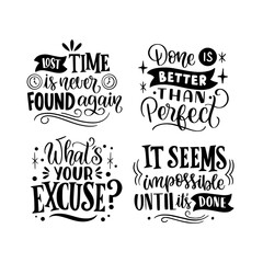 set of calligraphic design elements