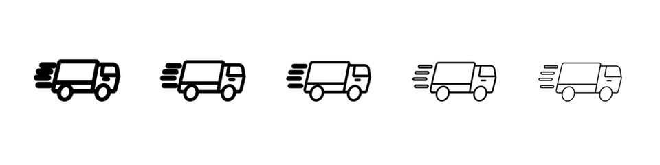Truck icon outline simple illustration isolated
