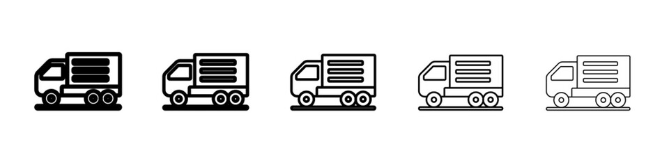 Truck Icon outline simple illustration isolated