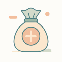 Money Bag Icon For Financial Growth