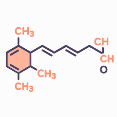 Aromatic Organic Compound Molecular Structure Diagram