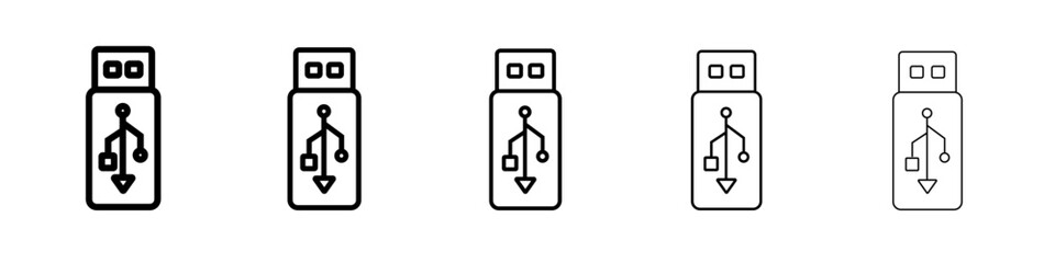 USB Icon outline simple illustration isolated