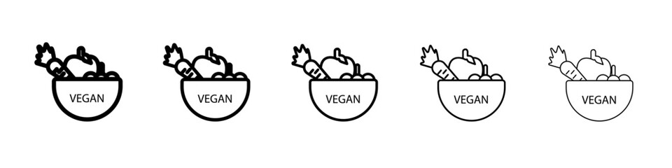 Vegetarian food diet icon outline simple illustration isolated