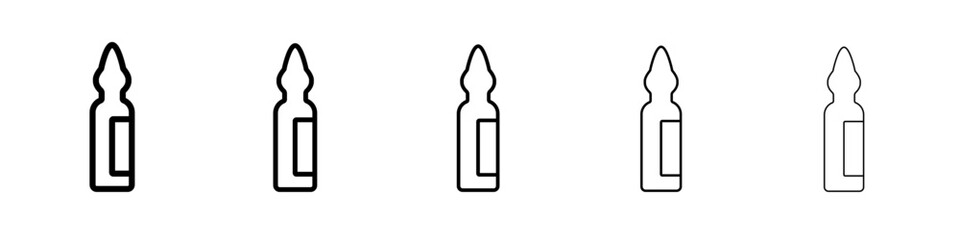 vial medical icon outline simple illustration isolated