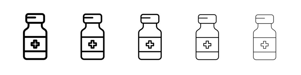 Obraz premium Vial Icon outline simple illustration isolated