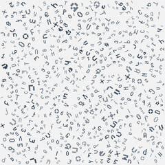 Minimalist Pixel Letter Pattern on Light Background - Pixel Art Vector