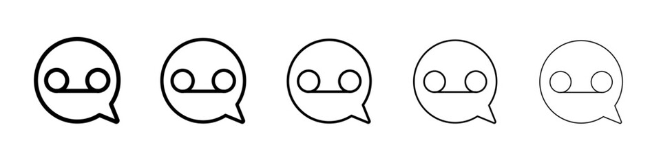 Voicemail icon outline simple illustration isolated