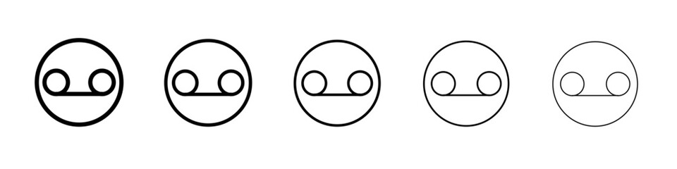 Voicemail icon outline simple illustration isolated