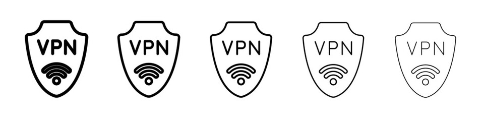 VPN icon outline simple illustration isolated