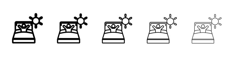 Wake up in the morning icon outline simple illustration isolated