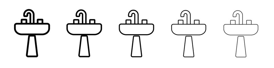 washbasin icon outline simple illustration isolated