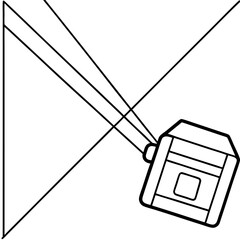 Laser Measure line art vector