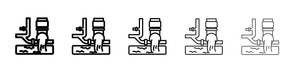 Water supply icon outline simple illustration isolated