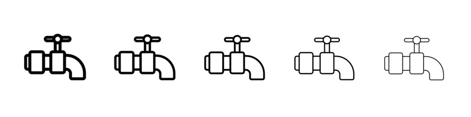 Water tap icon outline simple illustration isolated