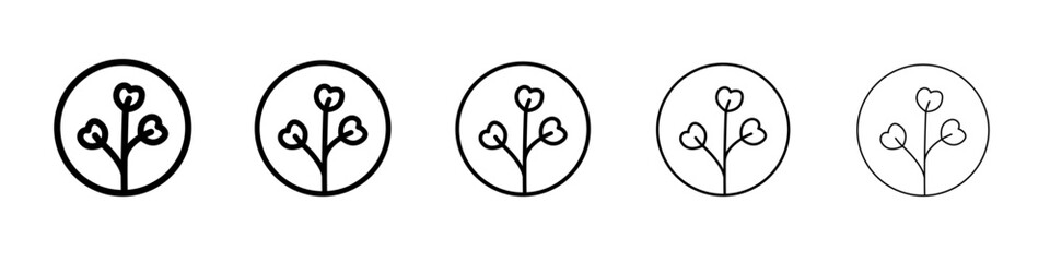 watercress vegetable icon outline simple illustration isolated