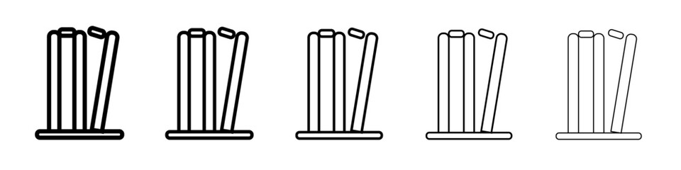 Wicket Stump icon outline simple illustration isolated