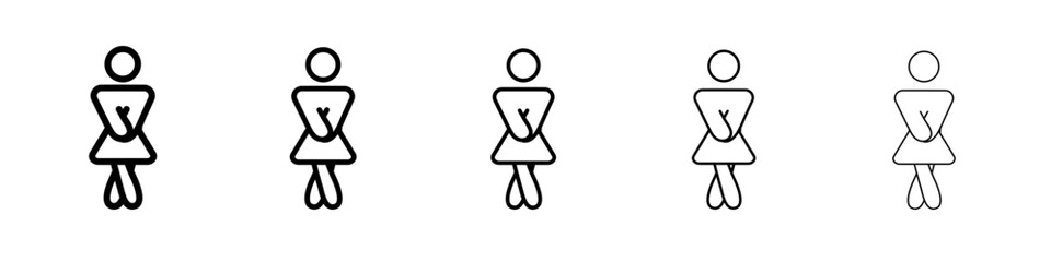 Women icon outline simple illustration isolated