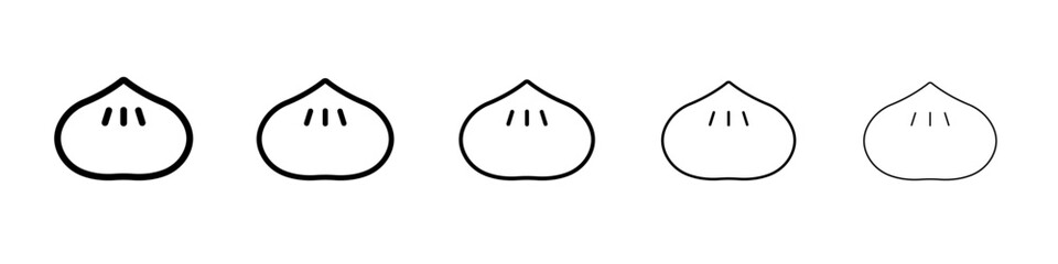 wonton icon outline simple illustration isolated