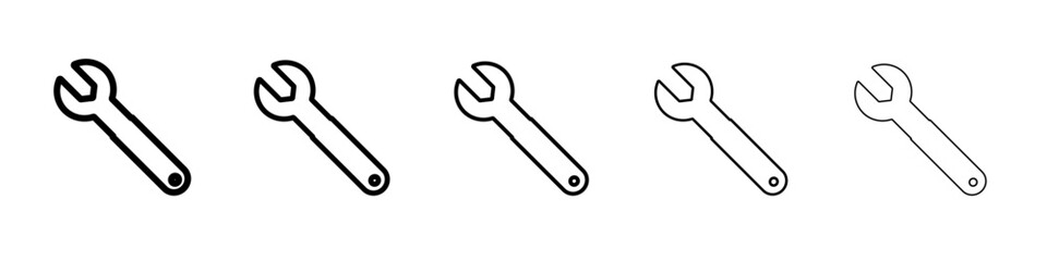 Wrench icon outline simple illustration isolated