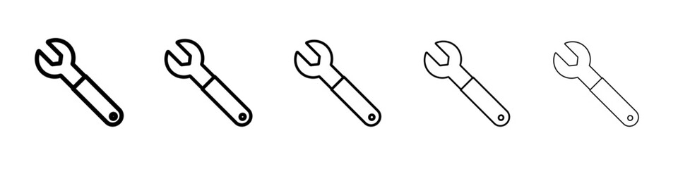 Wrench icon outline simple illustration isolated