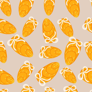 Cute Shell and Bow Repeat Pattern,Summer Beach Design